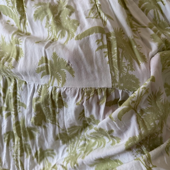 Palm tree tropical print sundress in lime green - Picture 10 of 10